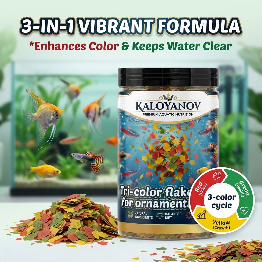 Tetra Food Tropical Flakes - อาหารปลาเกรดพรีเมียมแบบเกล็ด 3 สี อาหารวันละชุดที่มีคุณค่าทางโภชนาการสำหรับปลาสวยงามในตู้ปลาเขตร้อน ปลาเตตร้า ปลาทอง