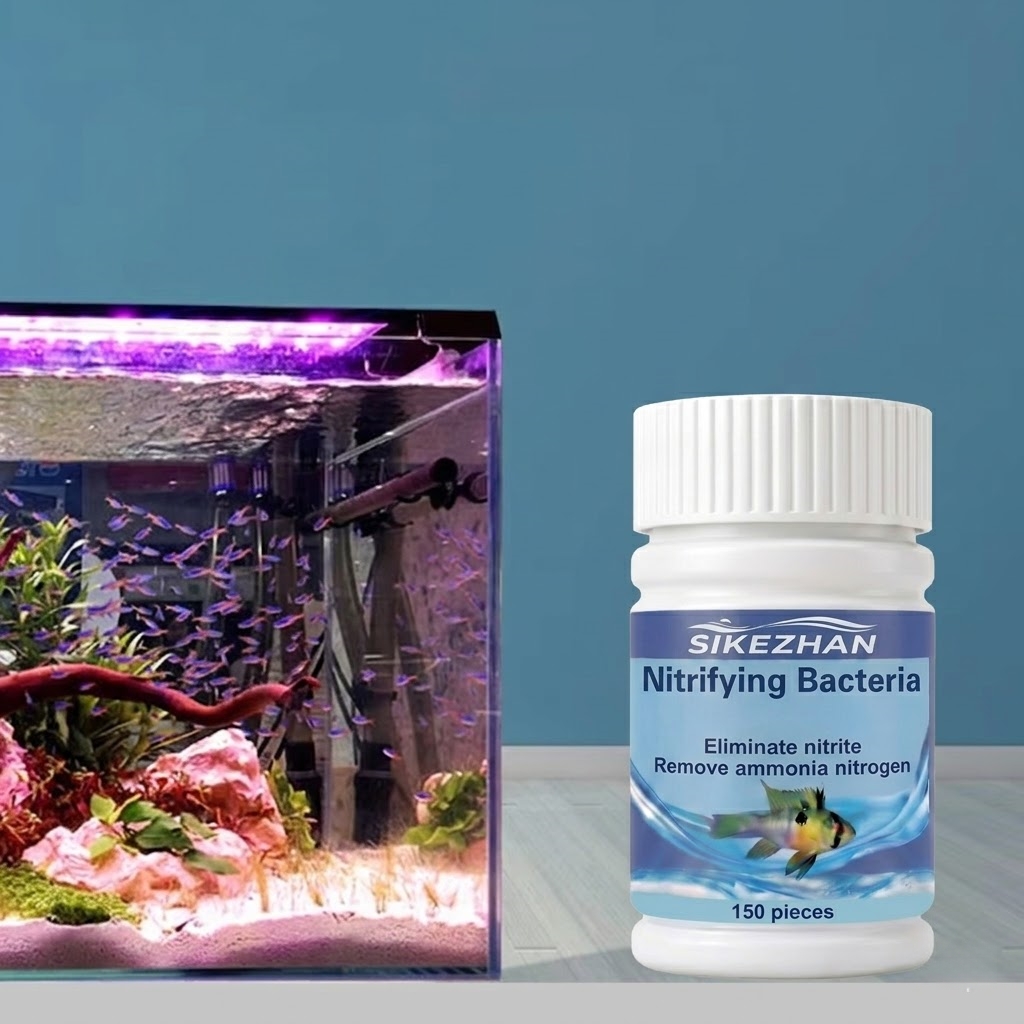Aquael Filter Fzn - SIKEZHAN แบคทีเรียไนตริฟายอิ้งสำหรับกรองชีวภาพในตู้ปลา 150 เม็ด กำจัดแอมโมเนียและไนไตรต์อย่างรวดเร็ว ช่วยให้น้ำใสขึ้นสำหรับตู้ปลา