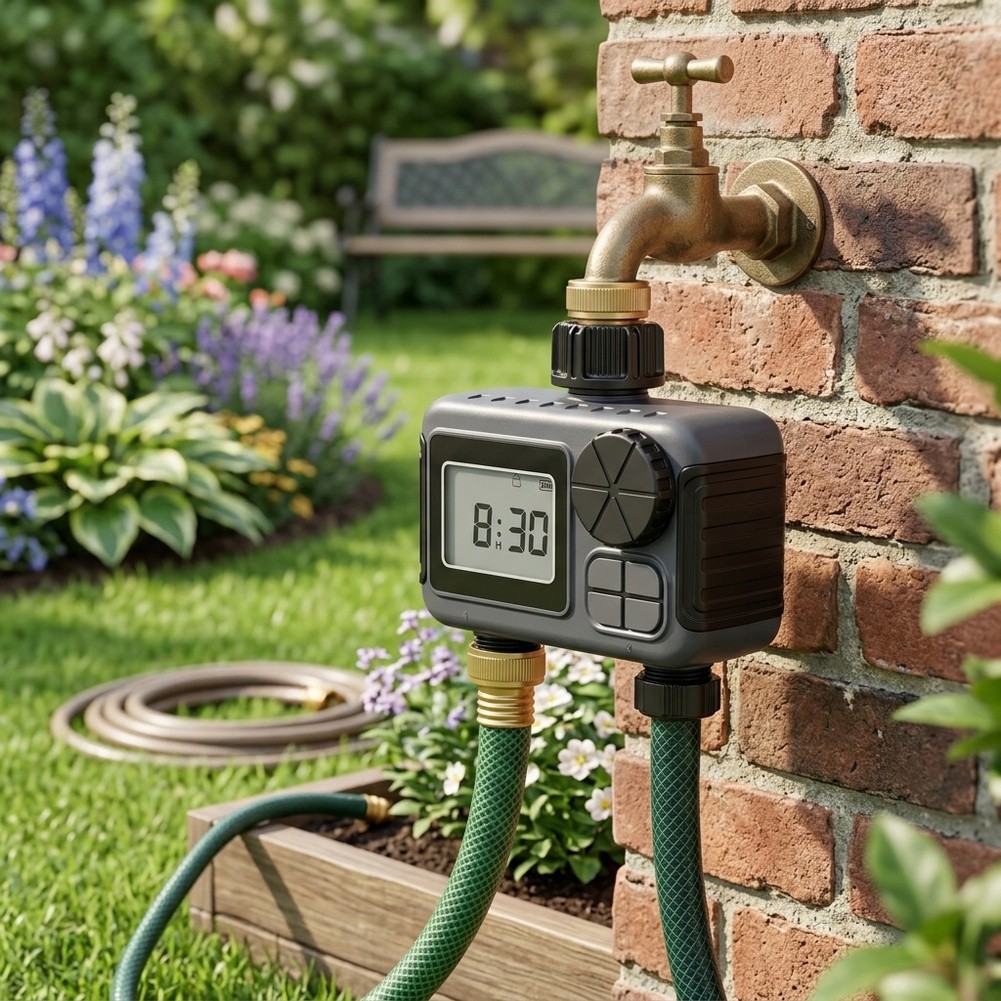 ตัวตั้งเวลาการรดน้ำในสวน แบบสอ - Timer Dual Outlet บทวิจารณ์และราคา